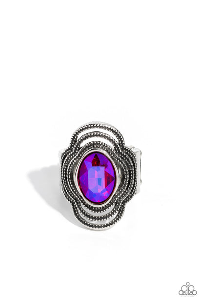 Entrancing Edge Pink Ring - Jewelry by Bretta