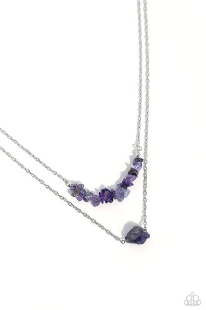 Chiseled Caliber Purple Necklace - Jewelry by Bretta