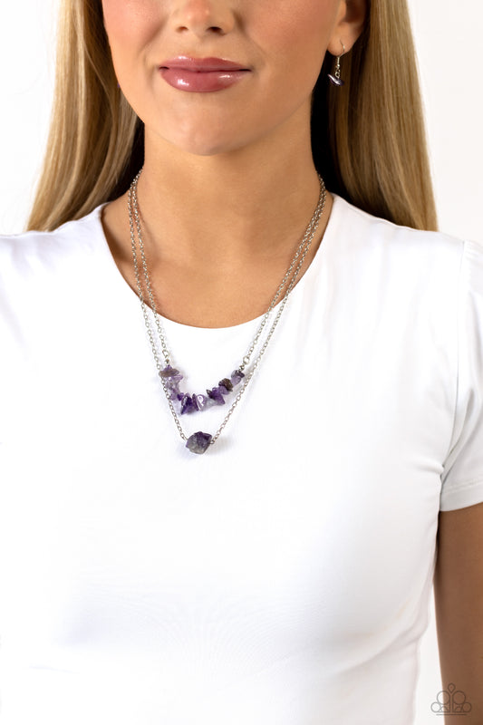 Chiseled Caliber Purple Necklace - Jewelry by Bretta