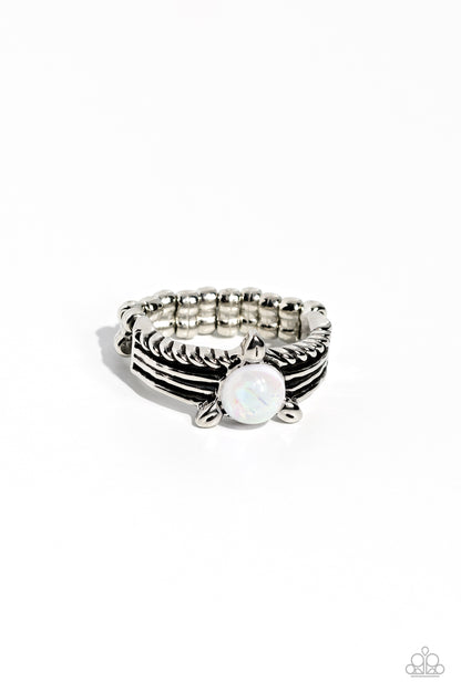 Sinuous Spotlight White Ring - Jewelry by Bretta