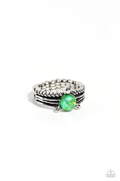 Sinuous Spotlight Green Ring - Jewelry by Bretta