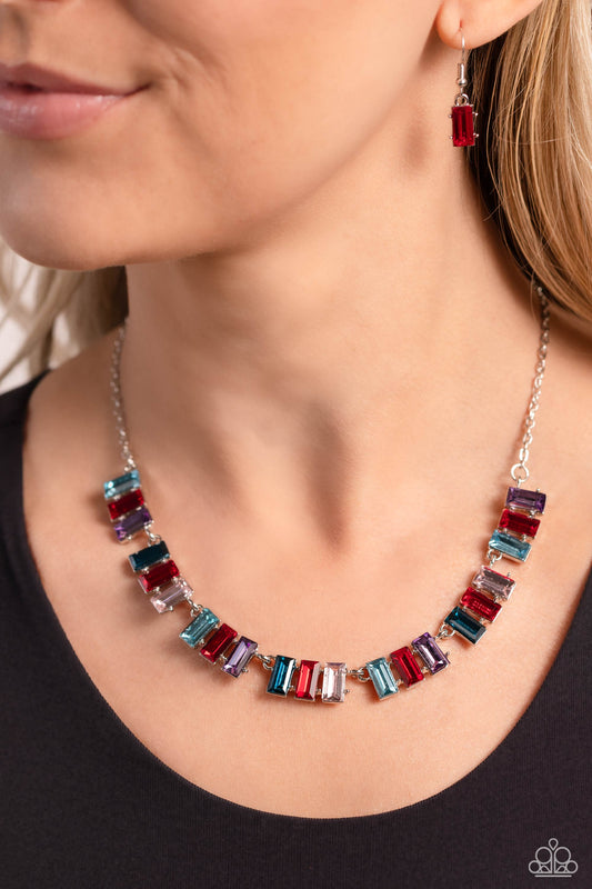 Elite Emeralds Red Necklace  - Jewelry by Bretta