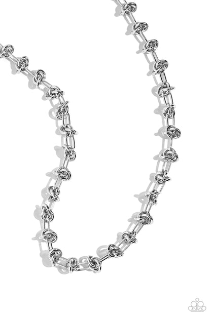 Knotted Kickoff Silver Necklace - Jewelry by Bretta