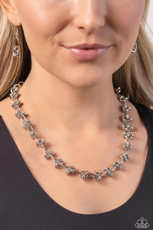 Knotted Kickoff Silver Necklace - Jewelry by Bretta