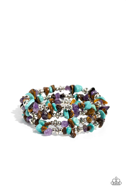 Stacking Stones Brown Bracelet - Jewelry by Bretta