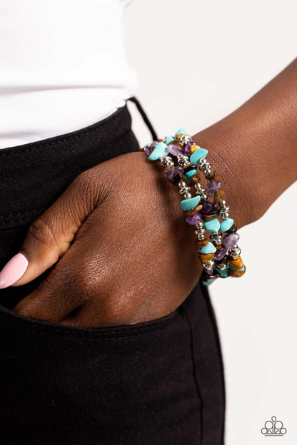 Stacking Stones Brown Bracelet - Jewelry by Bretta