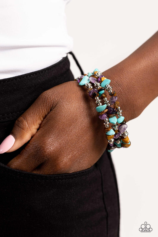 Stacking Stones Brown Bracelet - Jewelry by Bretta