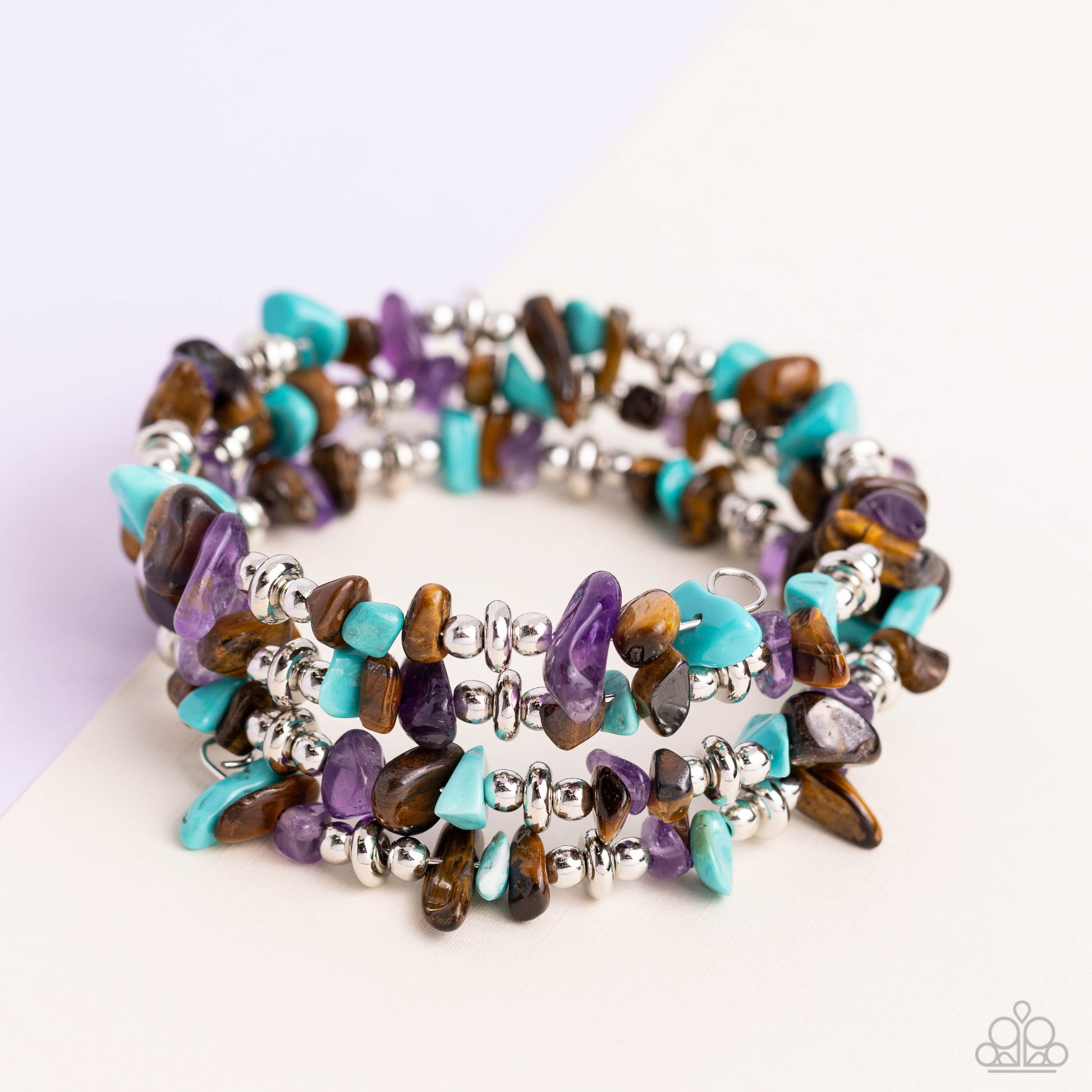 Stacking Stones Brown Bracelet - Jewelry by Bretta