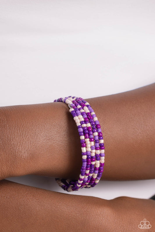 Coiled Candy Purple Coil Bracelet - Jewelry by Bretta
