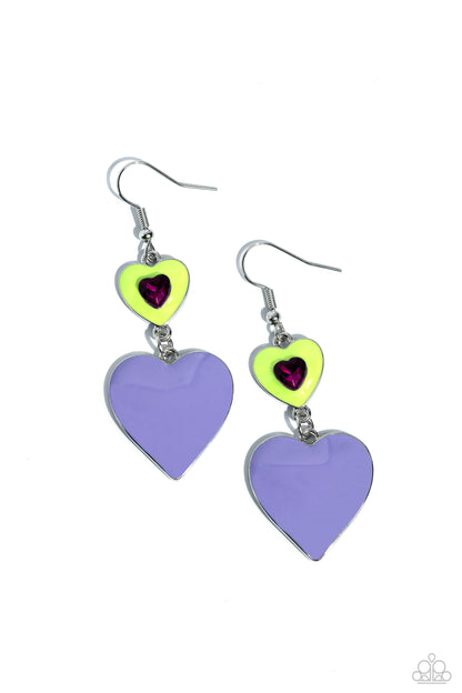 Flirting with Fashion Green Heart Earrings - Jewelry by Bretta