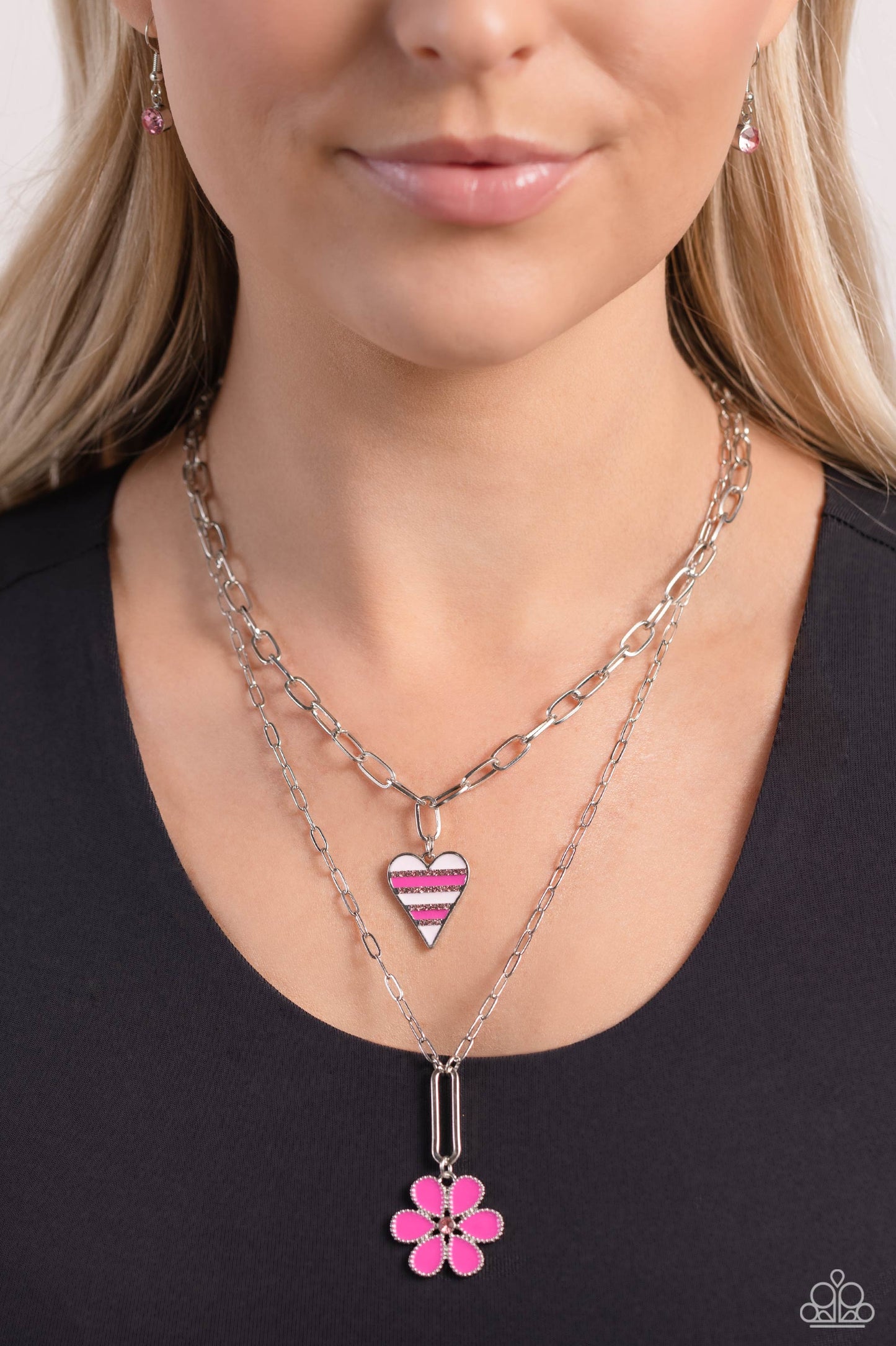 Childhood Charms Pink Necklace - Jewelry by Bretta