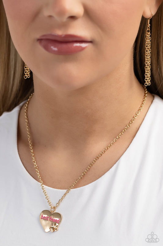 Mans Best Friend Gold Necklace - Jewelry by Bretta