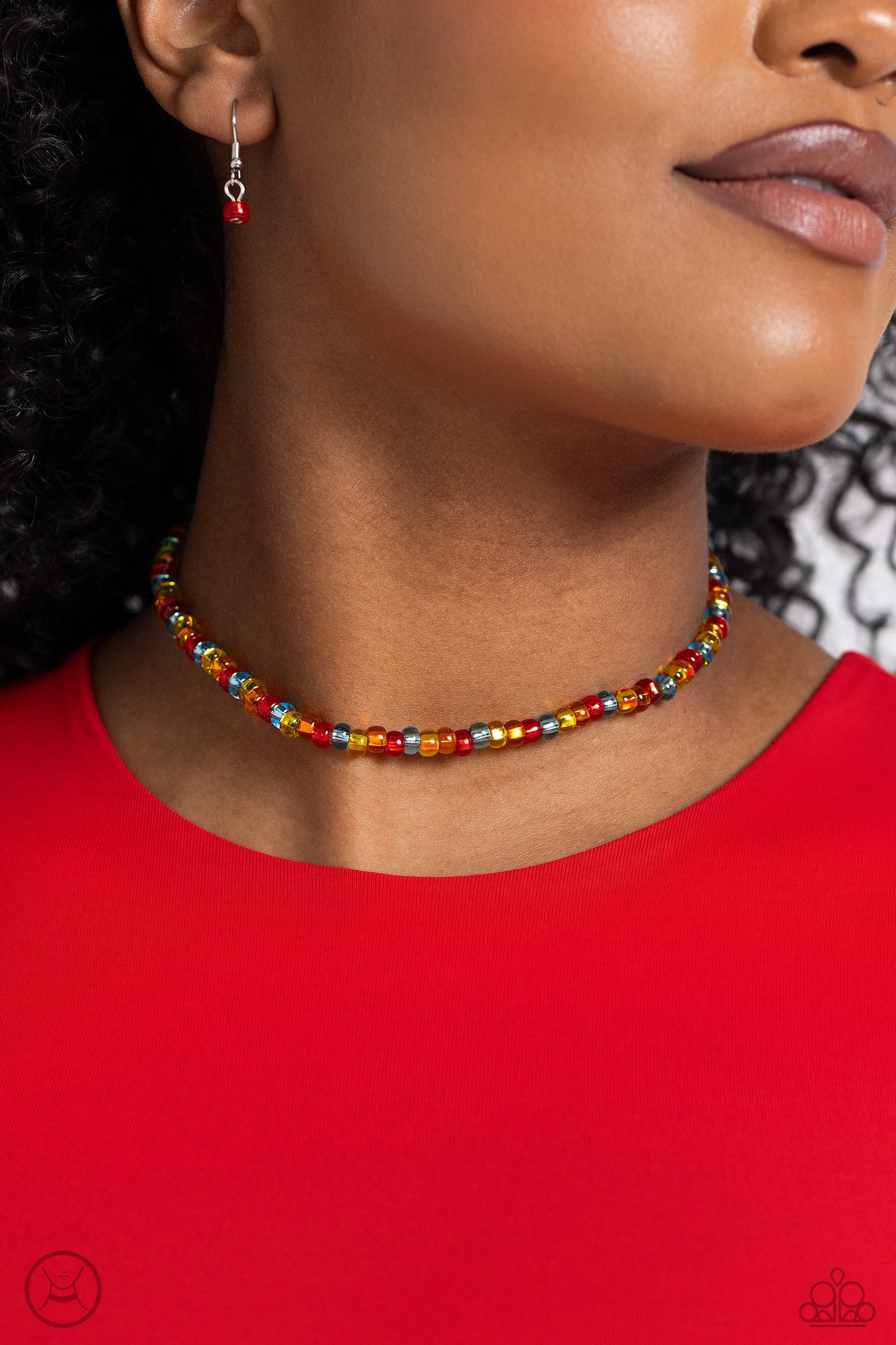 Colorfully GLASSY Red Necklace - Jewelry by Bretta