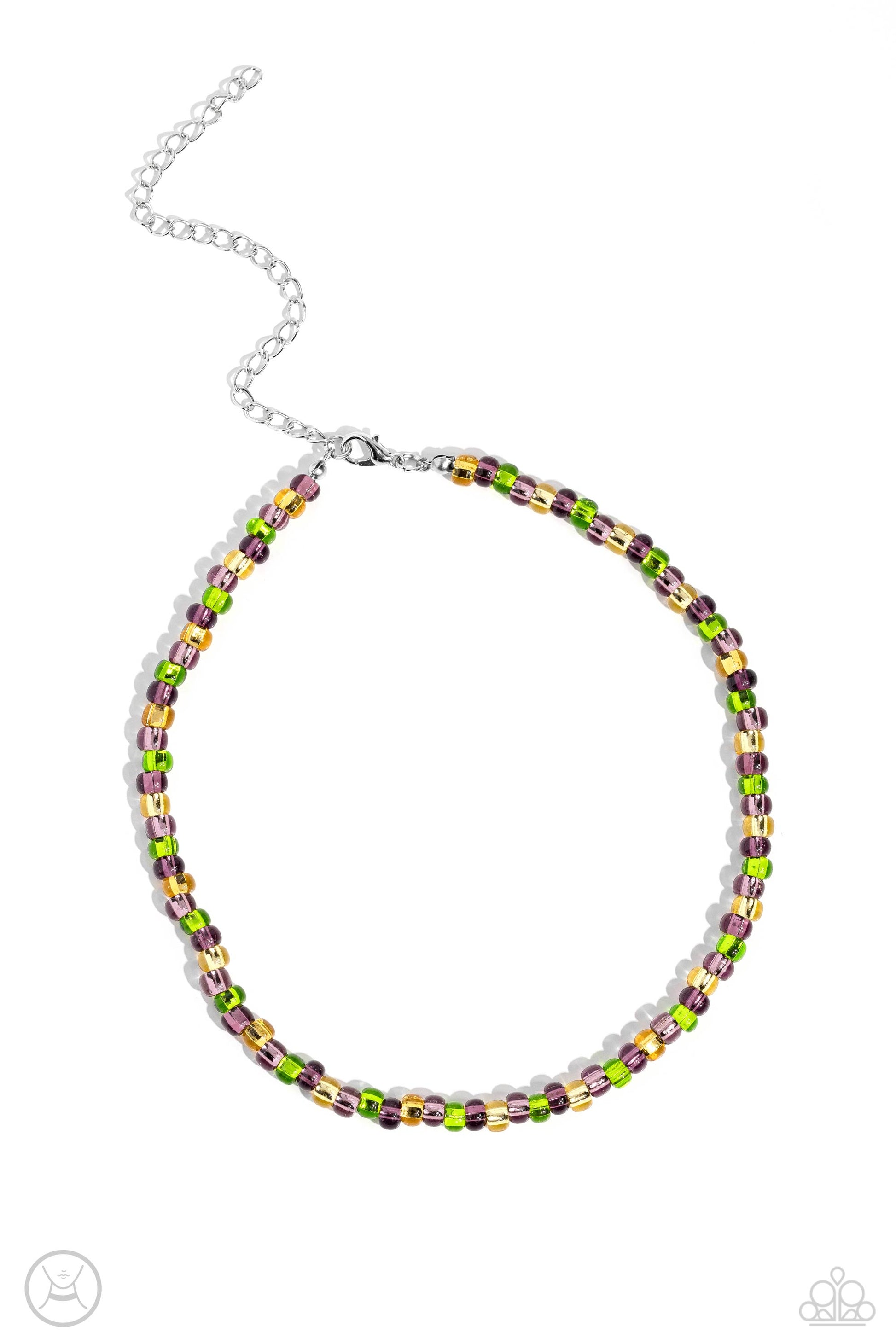 Colorfully GLASSY Purple Necklace - Jewelry by Bretta