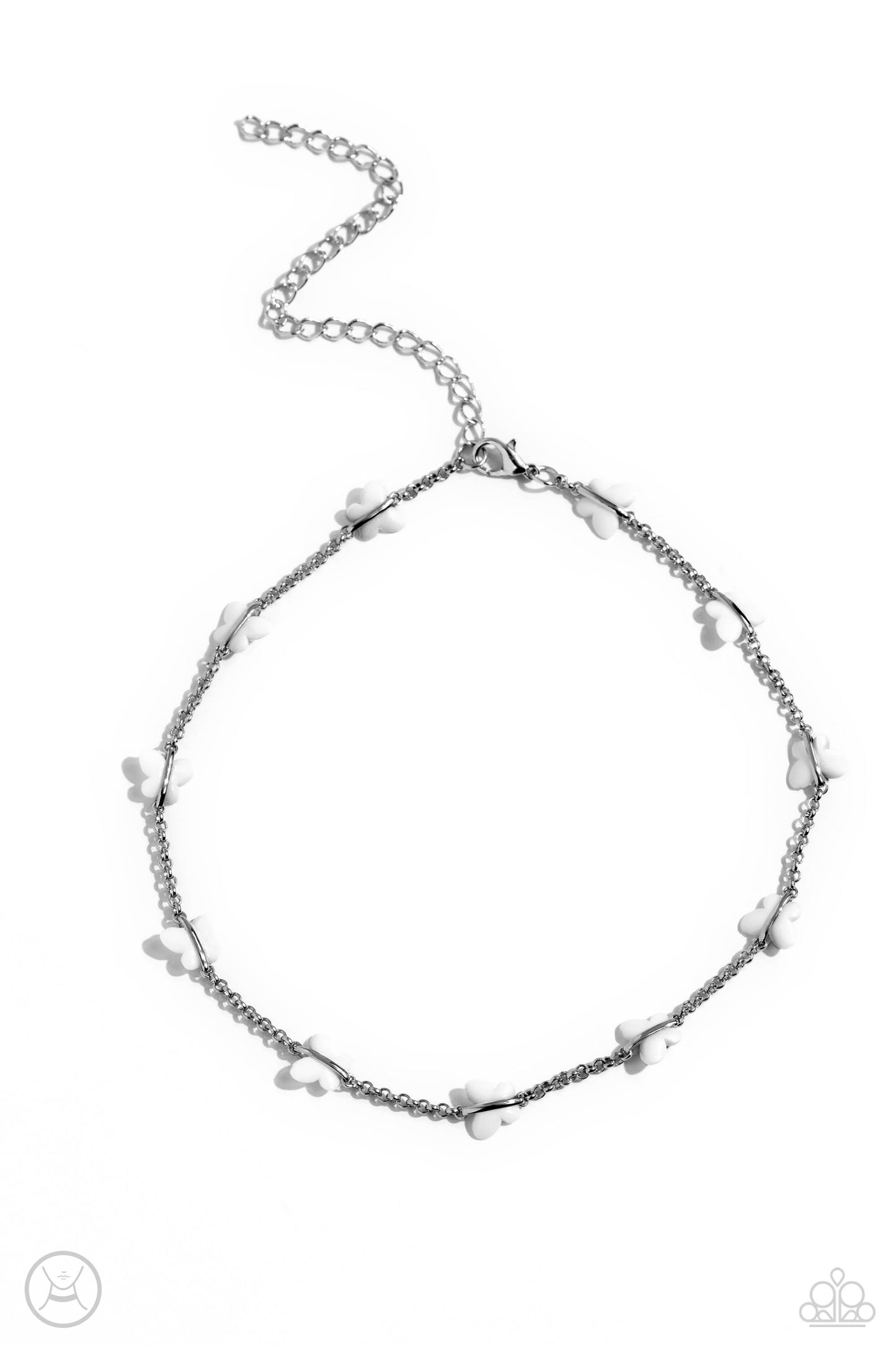 FLYING in Wait White Necklace - Jewelry by Bretta