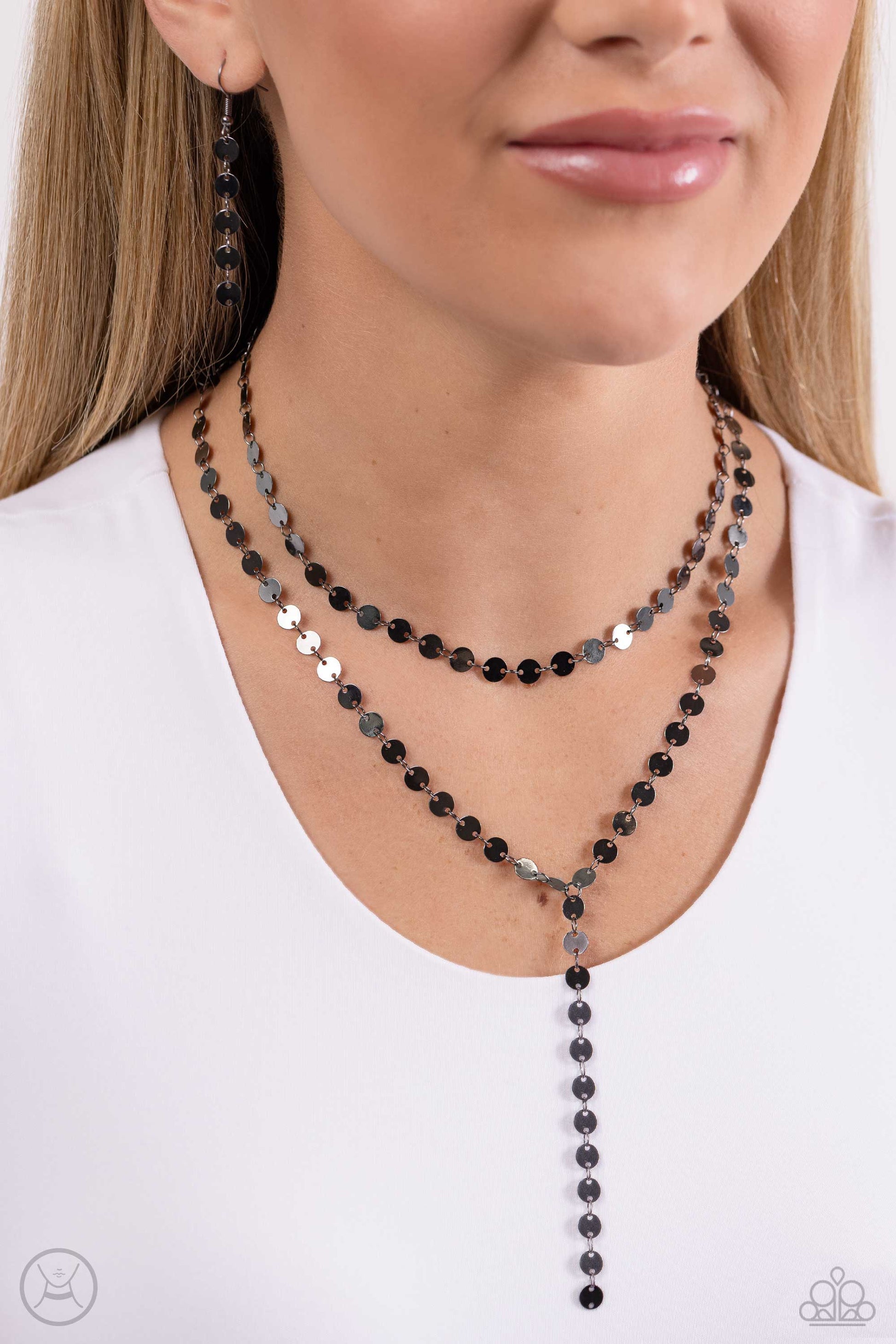 Reeling in Radiance Black Necklace- Jewelry by Bretta