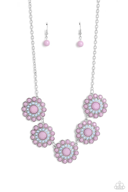 Floral Fervor Purple Necklace - Jewelry by Bretta