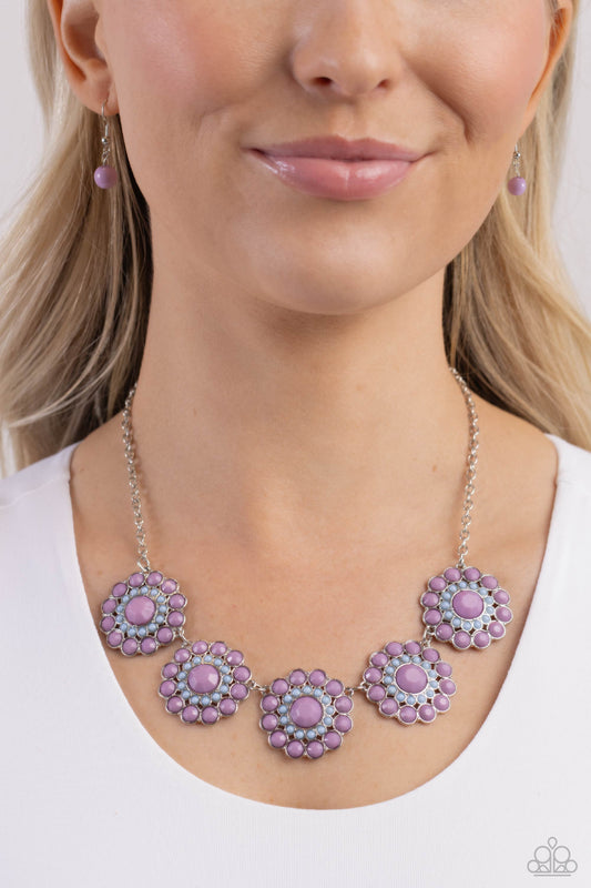 Floral Fervor Purple Necklace - Jewelry by Bretta