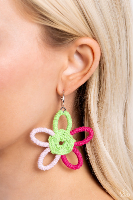 Spin a Yarn Pink Earrings - Jewelry by Bretta