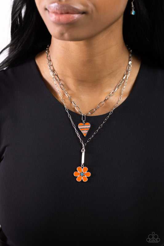 Childhood Charms Orange Necklace - Jewelry by Bretta