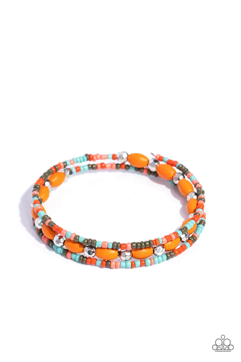 For WOOD Measure Orange Coil Bracelet - Jewelry by Bretta