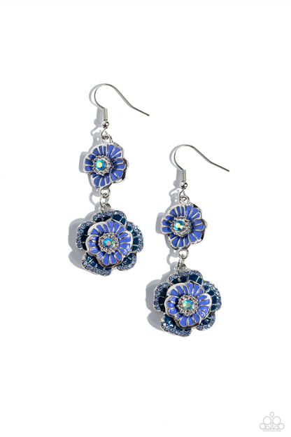Intricate Impression Blue Earrings - Jewelry by Bretta