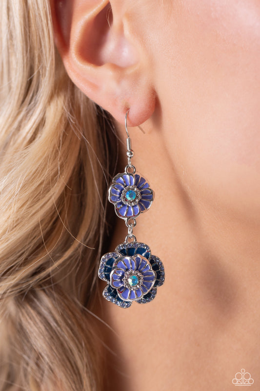 Intricate Impression Blue Earrings - Jewelry by Bretta
