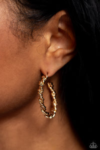 Braided Bravado Gold Hoop Earrings - Jewelry by Bretta