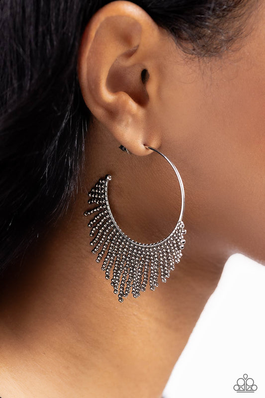 Tailored Tassel Silver Earrings  - Jewelry by Bretta