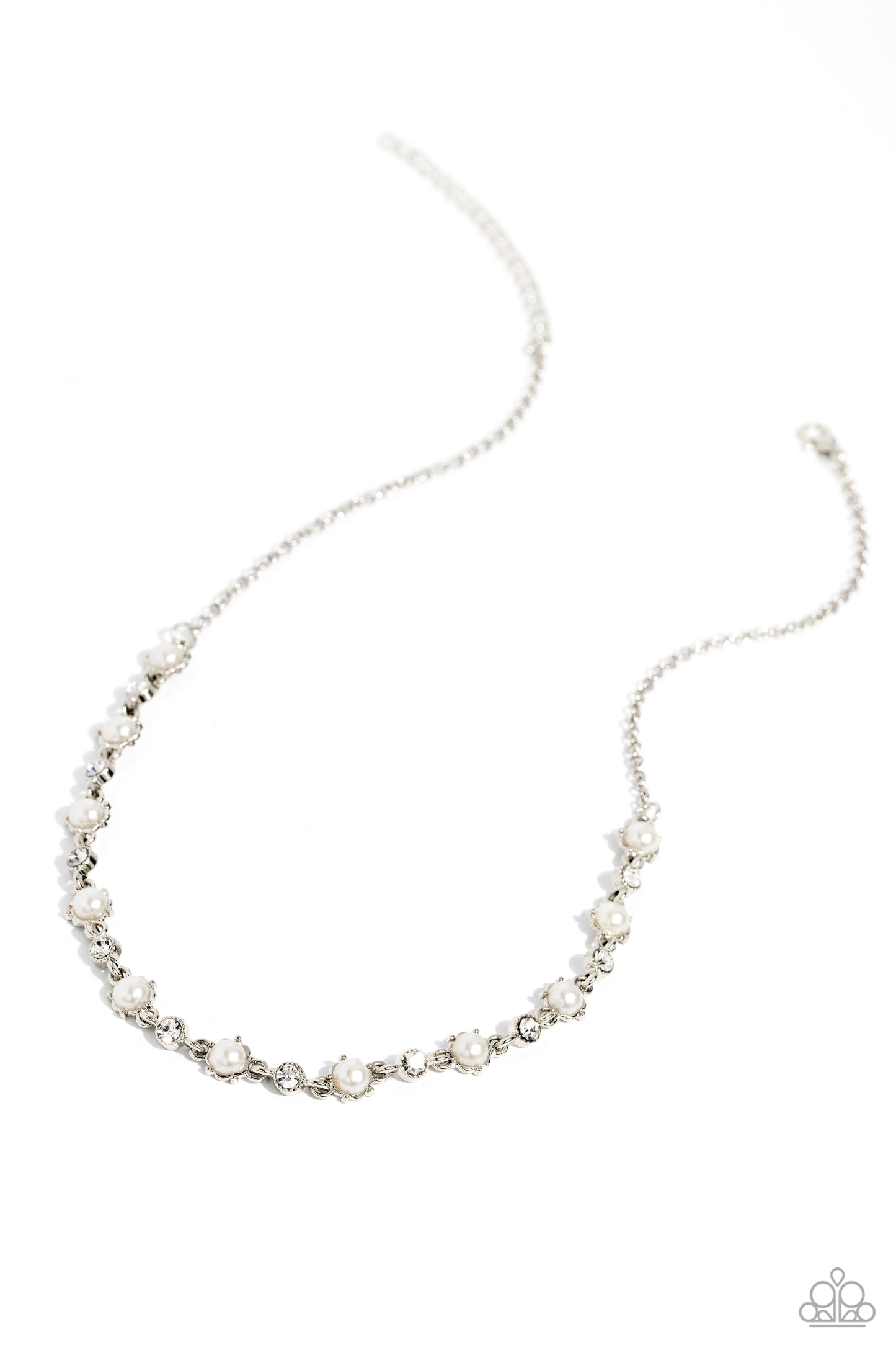 Pronged Passion White Necklace - Jewelry by Bretta