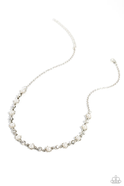 Pronged Passion White Necklace - Jewelry by Bretta