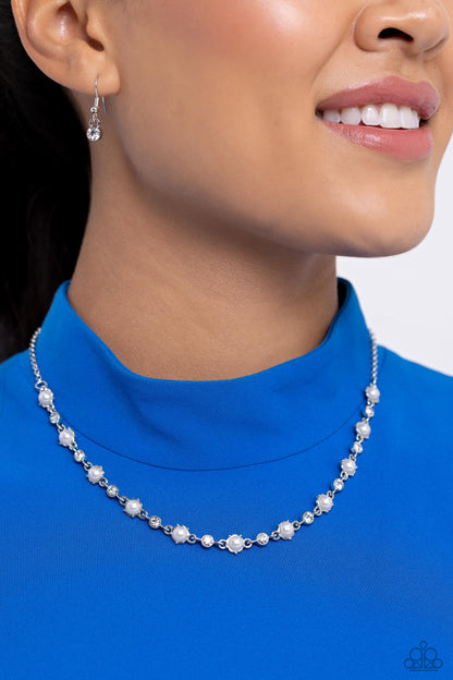 Pronged Passion White Necklace - Jewelry by Bretta