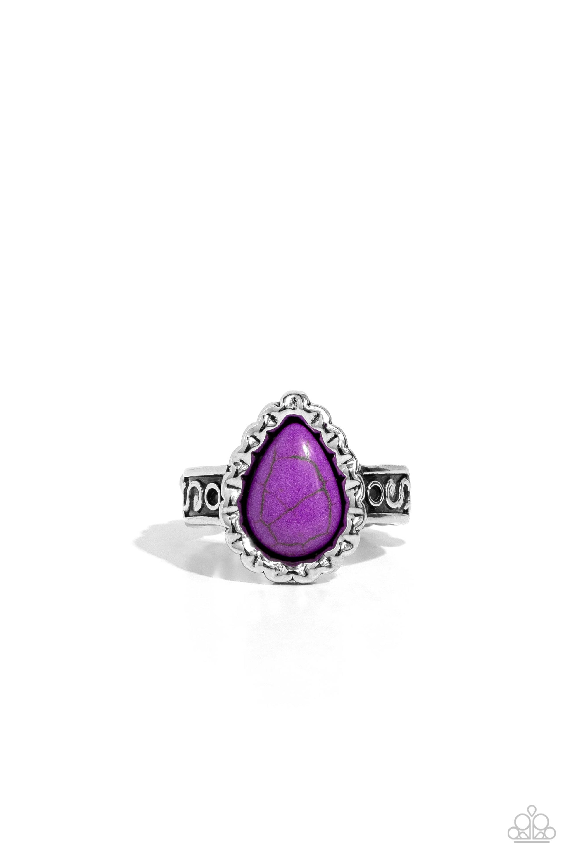 Scalloped Showcase Purple Ring - Jewelry by Bretta