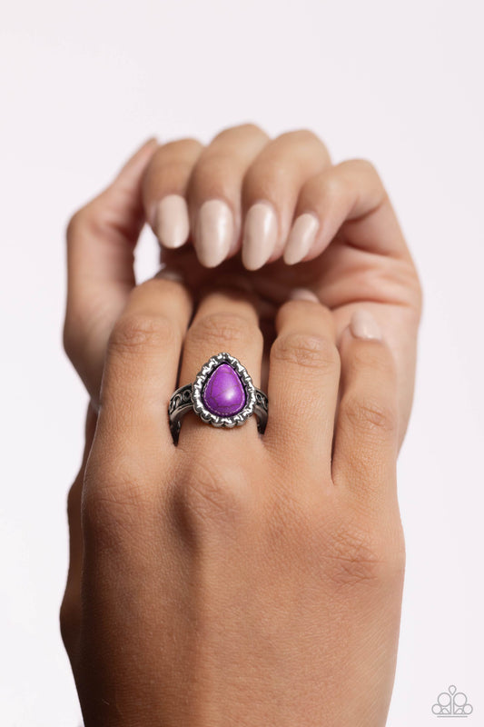 Scalloped Showcase Purple Ring - Jewelry by Bretta