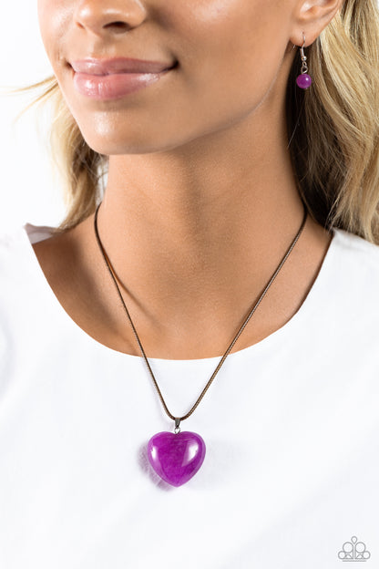 Serene Sweetheart Purple Necklace - Jewelry by Bretta