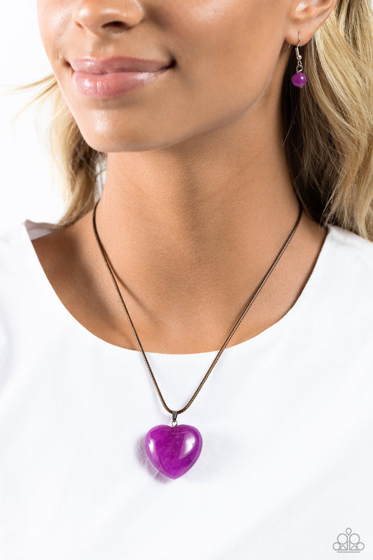 Serene Sweetheart Purple Necklace - Jewelry by Bretta