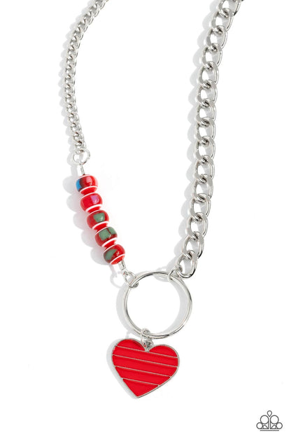 Mismatched Mayhem Red Necklace - Jewelry by Bretta
