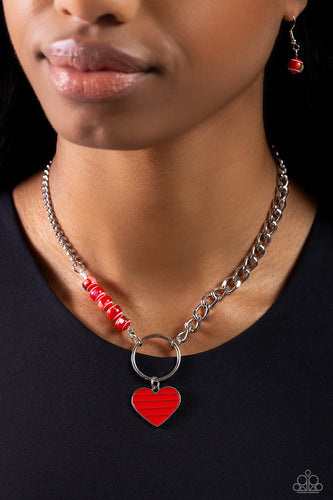 Mismatched Mayhem Red Necklace - Jewelry by Bretta