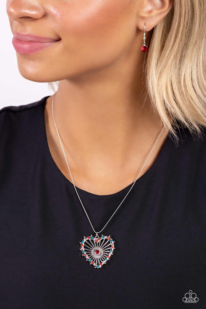 Flirting Ferris Wheel Red Necklace - Jewelry by Bretta
