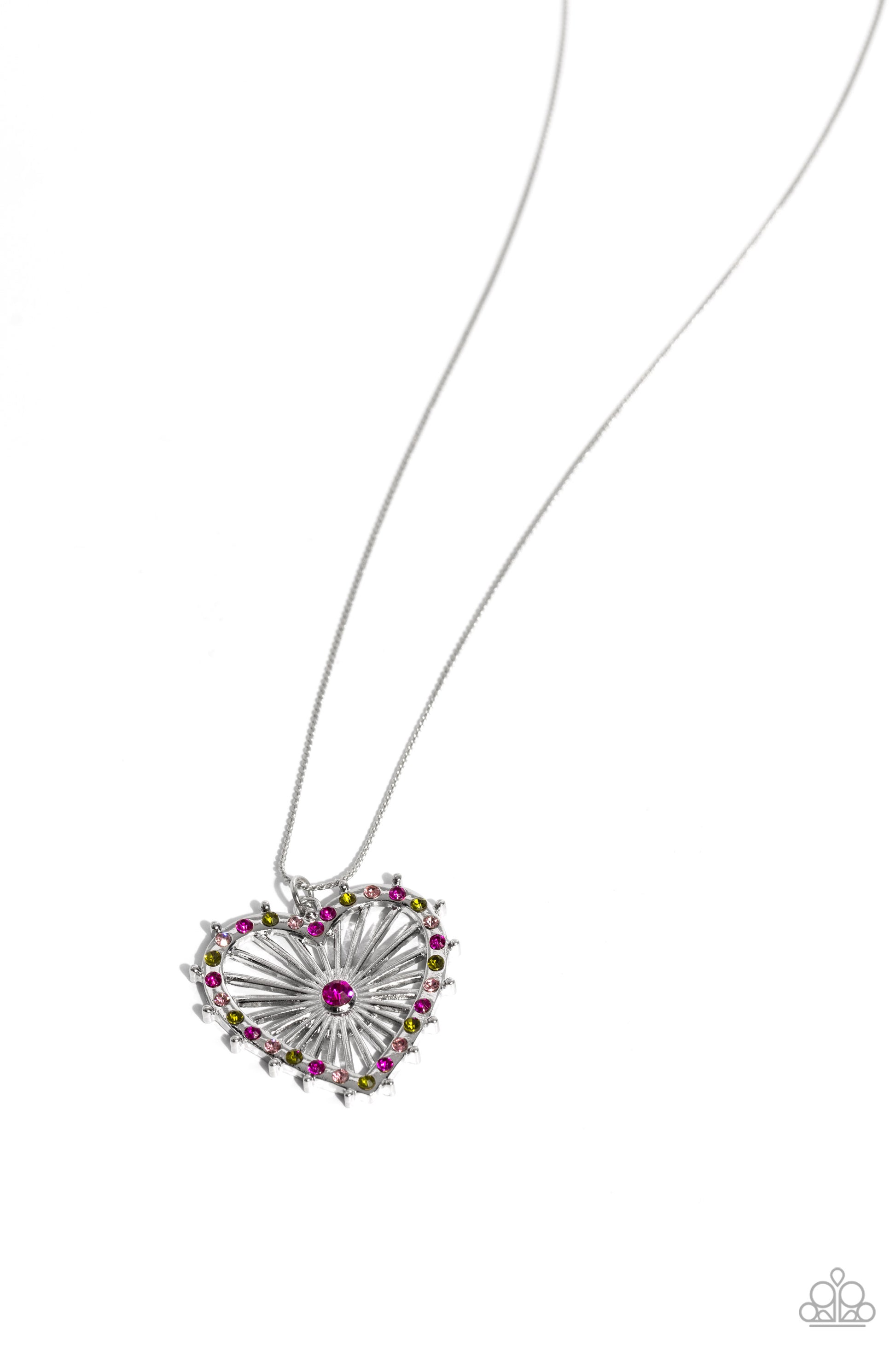 Flirting Ferris Wheel Pink Necklace - Jewelry by Bretta