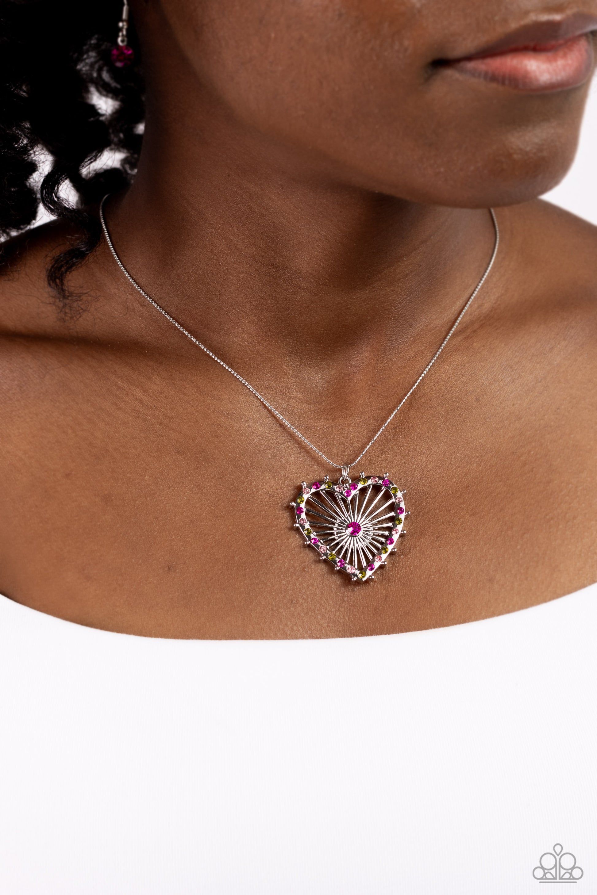 Flirting Ferris Wheel Pink Necklace - Jewelry by Bretta
