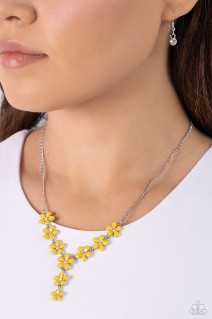Flowering Feature Yellow Necklace - Jewelry by Bretta