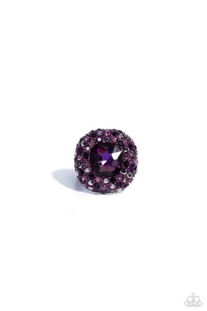 Glistening Grit Purple Ring - Jewelry by Bretta