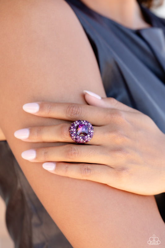 Glistening Grit Purple Ring - Jewelry by Bretta