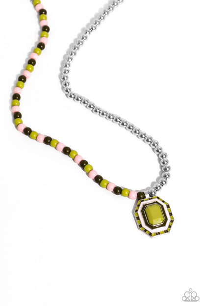 Contrasting Candy Green Necklace - Jewelry by Bretta