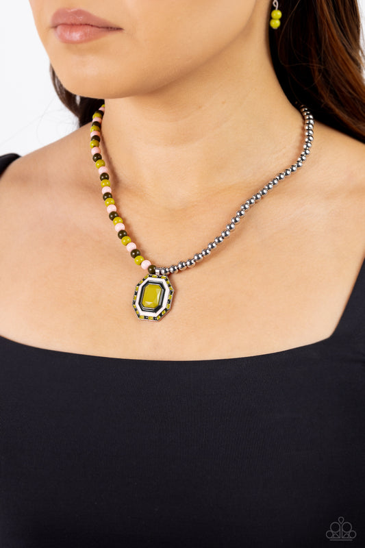 Contrasting Candy Green Necklace - Jewelry by Bretta