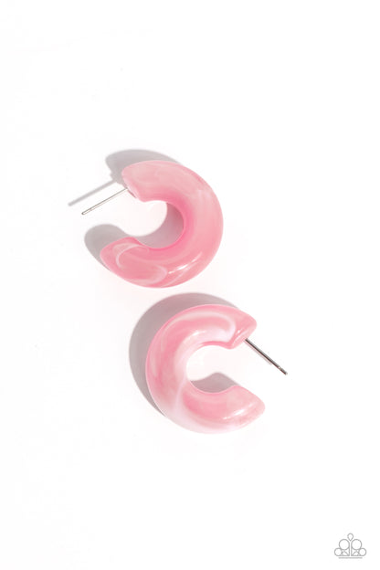 Acrylic Acclaim Pink Earrings - Jewelry by Bretta