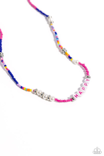 Happy to See You Pink Necklace - Jewelry by Bretta