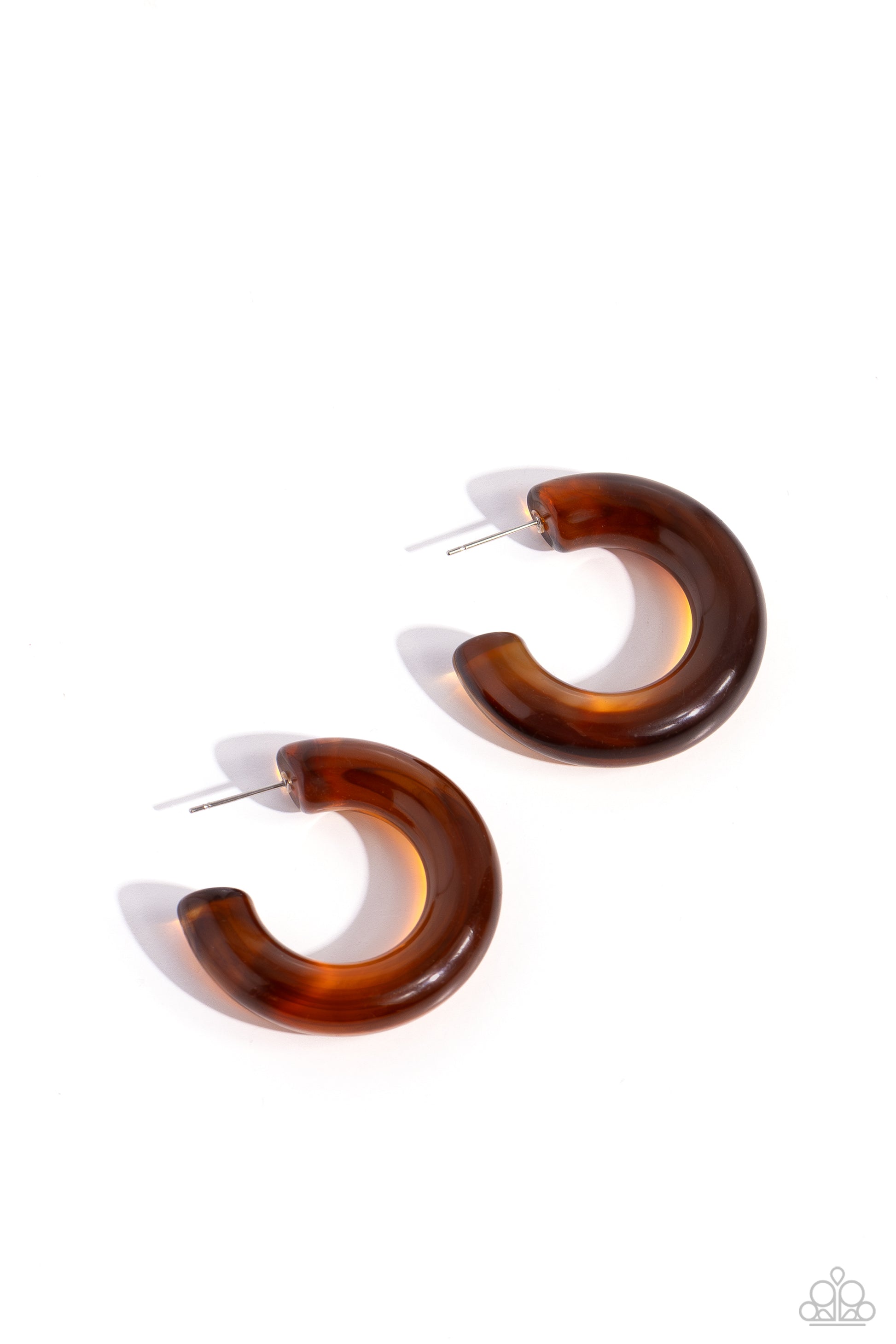 Glassy GAZE Brown Hoop Earrings - Jewelry by Bretta