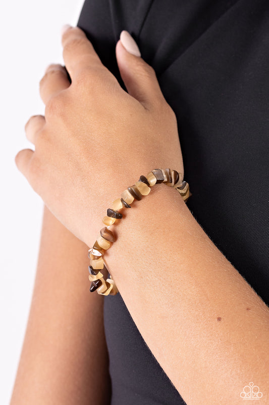 Chiseled Cameo Brown Bracelet - Jewelry by Bretta